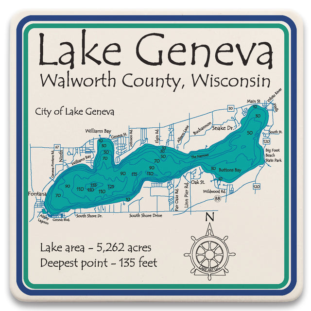 Lake Geneva Coaster Set