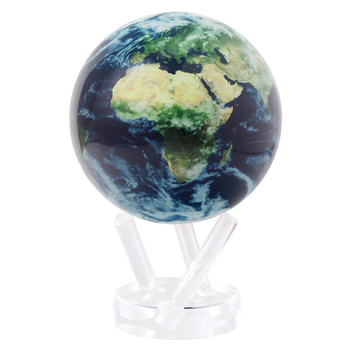 Earth With Clouds Rotating Globe
