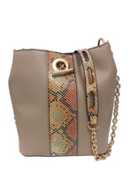 Load image into Gallery viewer, Grommet Bucket With Snake Trim Bag