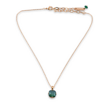 Load image into Gallery viewer, Rose Gold Turquoise Swarovski Crystal Pendant Necklace