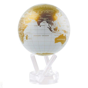 White And Gold Rotating Globe