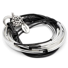 Load image into Gallery viewer, Classic Silverplate Leather Strand Bracelet