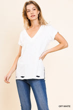Load image into Gallery viewer, Short Sleeve V-Neck Knit Top