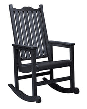 Load image into Gallery viewer, C.R. Plastics Porch Rocker outdoor rocking chair in Black recycled HDPE plastic