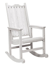 Load image into Gallery viewer, C.R. Plastics Porch Rocker outdoor rocking chair in White recycled HDPE plastic