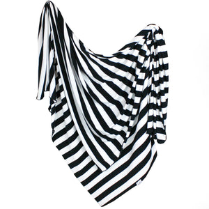 Knit Swaddle Blanket - Black & White