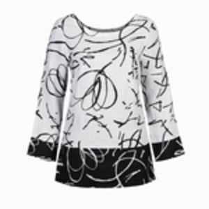 Black & White Abstract Blouse