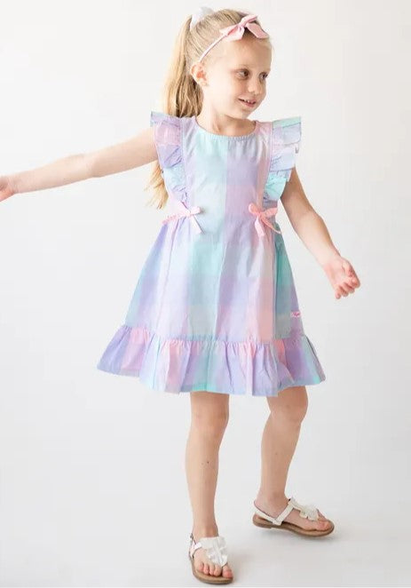 Cotton Candy Plaid Bow Dress – Cornerstone Shop & Gallery