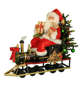 Lt. Merry Christmas Train Santa